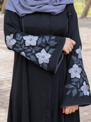 Half Hand Floral Embroidery – Grey White