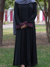 Floral Bunch Embroidery – Red Grey